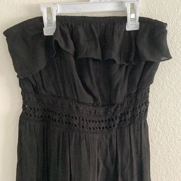 Strapless Tube Maxi Dress Black size Small - Picture 2 of 5